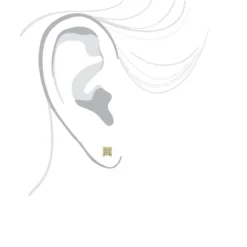 Discounted Diamond Earrings Cubes 10K Yellow Gold Studs For Men & Women 1/3ct -Outlet Radiant Bijou Store discount diamond earrings studs in 10k gold 12ct bodye