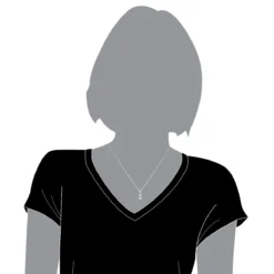 18K White Gold Double Cluster Diamond Pendant 0.49ct By Luccello -Outlet Radiant Bijou Store double cluster diamond pendant 049ct 18k luccello jewelry bodwh