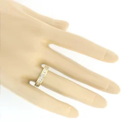 Thin Elegant Diamond Wedding Bands For Women 14K Yellow Gold 0.59ct -Outlet Radiant Bijou Store elegant diamond wedding bands for women 14k 059ct 3