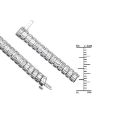 Emerald Cut Diamond Tennis Bracelet 16ct Platinum -Outlet Radiant Bijou Store emerald cut diamond tennis bracelet 16ct platinum p 44806 ruler