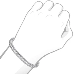 Emerald Cut Diamond Tennis Bracelet 16ct Platinum -Outlet Radiant Bijou Store emerald cut diamond tennis bracelet 16ct platinum p 44806bod 20211114