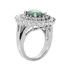 14K White Gold Ladies Gemstone Diamond & Emerald Ring 1.96ctd 3cte 8 14K White Gold Ladies Gemstone Diamond & Emerald Ring 1.96ctd 3cte -Outlet Radiant Bijou Store emerald rings ladies gemstone diamond ring 14k 196ctd 3cte p 29334 back white