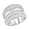 Exquisite 14K White Gold Diamond Cocktail Ring For Women By Luxurman 2.75ct 2 Exquisite 14K White Gold Diamond Cocktail Ring For Women By Luxurman 2.75ct -Outlet Radiant Bijou Store exquisite 14k gold diamond cocktail ring for women by luxurman 275ct mainwh