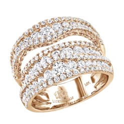 Exquisite 14K White Gold Diamond Cocktail Ring For Women By Luxurman 2.75ct -Outlet Radiant Bijou Store exquisite 14k gold diamond cocktail ring for women by luxurman 275ct ro