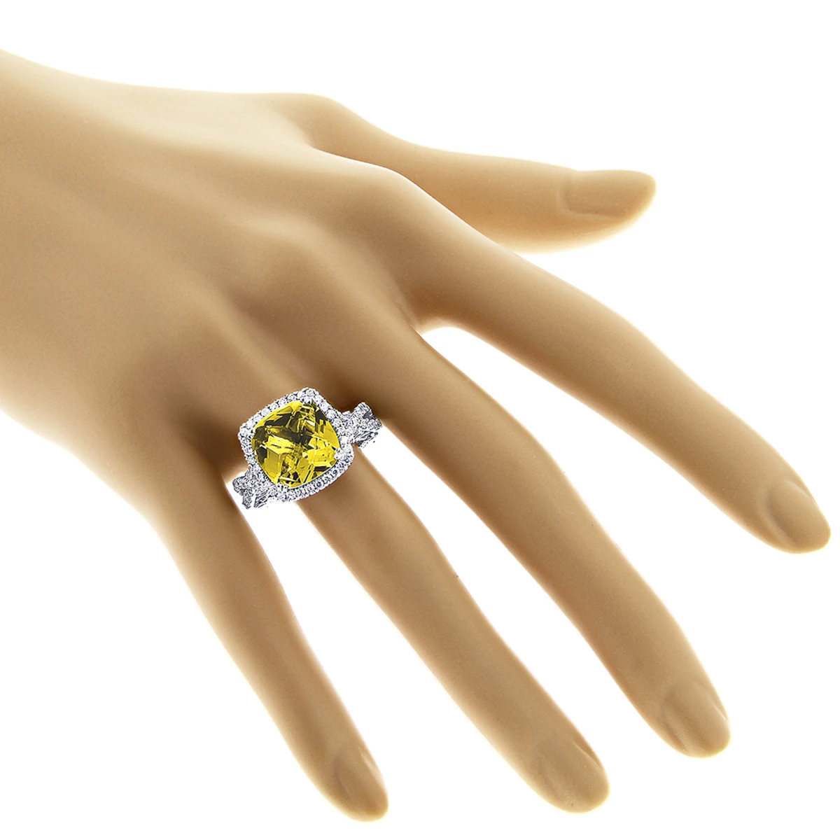 Citrine Diamond Cocktail Ring 11ct 5 Citrine Diamond Cocktail Ring 11ct - Image 3
