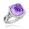 Purple Amethyst Diamond Cocktail Ring 11ct -Outlet Radiant Bijou Store fine gemstone jewelry purple amethyst diamond cocktail ring 11ct 1