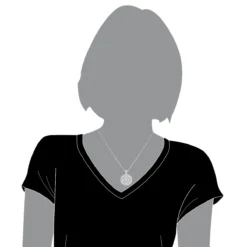 Ladies Diamond Medallion Flower Pendant 0.12ct 10K White Gold -Outlet Radiant Bijou Store flower jewelry ladies diamond medallion pendant 012ct 10k bodwh