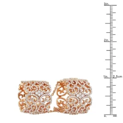 Unique Full Finger Articulated Chain Linked Diamond Double Ring For Women 14K Rose Gold -Outlet Radiant Bijou Store full finger articulated chain linked diamond double ring for women 14k gold rulerro