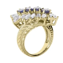 Ladies Diamond And Sapphire Ring 14K White Gold 1.90ctd 1.60cts -Outlet Radiant Bijou Store gemstone jewelry ladies diamond and sapphire ring 14k 190ctd 160cts p 29675 back yellow