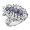 Ladies Diamond And Sapphire Ring 14K White Gold 1.90ctd 1.60cts -Outlet Radiant Bijou Store gemstone jewelry ladies diamond and sapphire ring 14k 190ctd 160cts p 29675 white