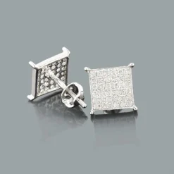 Genuine Diamond Earrings 0.36ct Sterling Silver