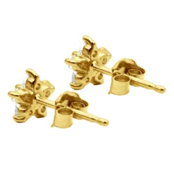 Genuine Diamond Star Stud Earrings Cluster Starfish Design 14K Yellow Gold 0.2ct 14 Genuine Diamond Star Stud Earrings Cluster Starfish Design 14K Yellow Gold 0.2ct -Outlet Radiant Bijou Store genuine diamond star stud earrings cluster starfish design 14k gold 02ct back yellow