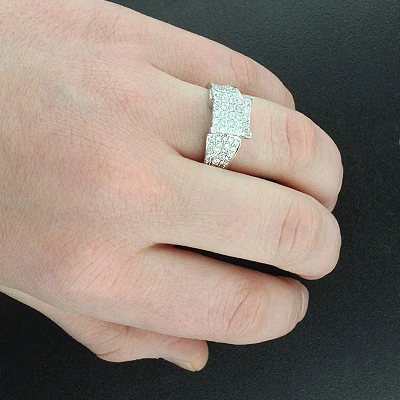 Gold Diamond Engagement Ring 1.59ct 14K White Gold 5 Gold Diamond Engagement Ring 1.59ct 14K White Gold - Image 3