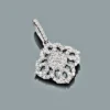 Gold Diamond Flower Pendant 0.29ct 14K White Gold -Outlet Radiant Bijou Store gold diamond flower pendant 029ct 14k gold 1