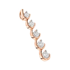 Ladies Diamond 14K Rose Gold Journey Jewelry Collection Item 0.5ct
