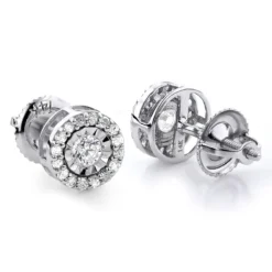 Gold Diamond Stud Earrings 2ct Diamond Earrings Look