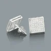 Gold Pave Diamond Stud Earrings 0.41ct 10K White Gold -Outlet Radiant Bijou Store gold pave diamond stud earrings 041ct 10k p 50015