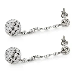 Golden Globes Diamond Dangle Earrings 3ct 14K White Gold 9 Golden Globes Diamond Dangle Earrings 3ct 14K White Gold -Outlet Radiant Bijou Store golden globes diamond dangle earrings 3ct 14k gold backwh