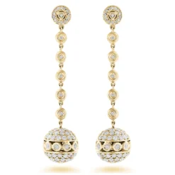 Golden Globes Diamond Dangle Earrings 3ct 14K White Gold 7 Golden Globes Diamond Dangle Earrings 3ct 14K White Gold -Outlet Radiant Bijou Store golden globes diamond dangle earrings 3ct 14k gold ye