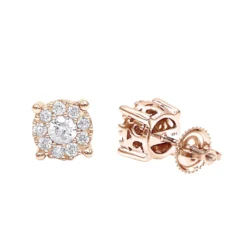 Halo 14K White Gold Cluster Diamond Earrings Studs For Men Or Women 3/4ct -Outlet Radiant Bijou Store halo 14k gold cluster diamond earrings studs for men or women 34ct ro