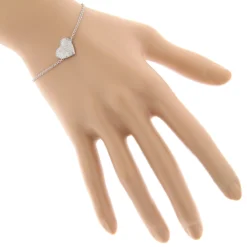 Women's 10K Yellow Gold Diamond Heart Bracelet 1/5ct 9 Women's 10K Yellow Gold Diamond Heart Bracelet 1/5ct -Outlet Radiant Bijou Store heart bracelets 10k gold diamond heart bracelet 15ct bodwh