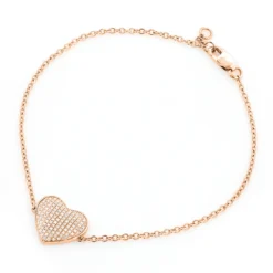 Women's 10K Yellow Gold Diamond Heart Bracelet 1/5ct 8 Women's 10K Yellow Gold Diamond Heart Bracelet 1/5ct -Outlet Radiant Bijou Store heart bracelets 10k gold diamond heart bracelet 15ct ro