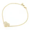 Women's 10K Yellow Gold Diamond Heart Bracelet 1/5ct -Outlet Radiant Bijou Store heart bracelets 10k gold diamond heart bracelet 15ct ye