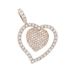 14K White Gold Designer Diamond Heart Pendant 0.9ct -Outlet Radiant Bijou Store heart jewelry 14k designer diamond heart pendant 117ct p 6473 ro