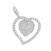 14K White Gold Designer Diamond Heart Pendant 0.9ct -Outlet Radiant Bijou Store heart jewelry 14k designer diamond heart pendant 117ct p 6473 wh