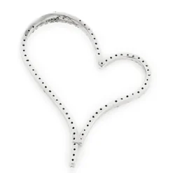 Large 14K White Gold Diamond Heart Pendant For Women Open Heart Design 2.47ct -Outlet Radiant Bijou Store heart pendants 14k gold diamond heart pendant 247ct p 7 backwh