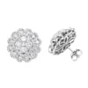 Huge 3 Carat Designer Diamond Stud Earrings For Women Cluster Flower Design -Outlet Radiant Bijou Store huge 3 carat designer diamond stud earrings for women cluster flower design mainwh