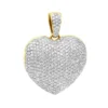 Iced Out Ladies Big Pave Diamond Heart Locket Pendant W Picture 14K Yellow Gold -Outlet Radiant Bijou Store iced out ladies big pave diamond heart locket pendant w picture solid 14k gold 100495 main yellow