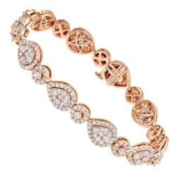 In Line 14K White Gold Unique Round Diamond Drop Bracelet For Women 7 Carat -Outlet Radiant Bijou Store in line 14k gold unique round diamond drop bracelet for women 7 carat ro