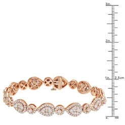 In Line 14K White Gold Unique Round Diamond Drop Bracelet For Women 7 Carat -Outlet Radiant Bijou Store in line 14k gold unique round diamond drop bracelet for women 7 carat rulerro