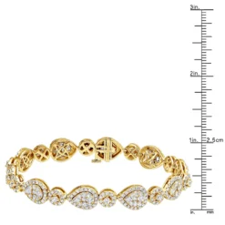 In Line 14K White Gold Unique Round Diamond Drop Bracelet For Women 7 Carat -Outlet Radiant Bijou Store in line 14k gold unique round diamond drop bracelet for women 7 carat rulerye