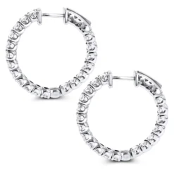 1 Inch Inside Out Classic Diamond Hoop Earrings 2.75ct 14K White Gold G-H VS-SI 11 1 Inch Inside Out Classic Diamond Hoop Earrings 2.75ct 14K White Gold G-H VS-SI -Outlet Radiant Bijou Store inside out classic diamond hoop earrings 315ct 14k gold backwh