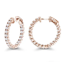 1 Inch Inside Out Classic Diamond Hoop Earrings 2.75ct 14K White Gold G-H VS-SI 10 1 Inch Inside Out Classic Diamond Hoop Earrings 2.75ct 14K White Gold G-H VS-SI -Outlet Radiant Bijou Store inside out classic diamond hoop earrings 315ct 14k gold ro