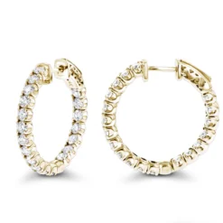 1 Inch Inside Out Classic Diamond Hoop Earrings 2.75ct 14K White Gold G-H VS-SI 9 1 Inch Inside Out Classic Diamond Hoop Earrings 2.75ct 14K White Gold G-H VS-SI -Outlet Radiant Bijou Store inside out classic diamond hoop earrings 315ct 14k gold ye