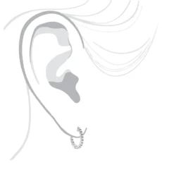 Inside Out Diamond Hoop Earrings Small 14K White Gold 1.5ct By Luxurman -Outlet Radiant Bijou Store inside out diamond hoop earrings small in 14k gold 15ct by luxurman bodwh