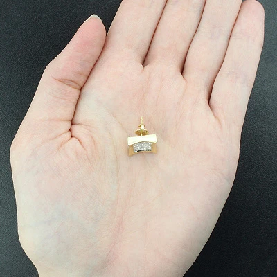 Invisible Set Princess Cut Diamond Earring 0.63ct 14K Yellow Gold 4 Invisible Set Princess Cut Diamond Earring 0.63ct 14K Yellow Gold - Image 2