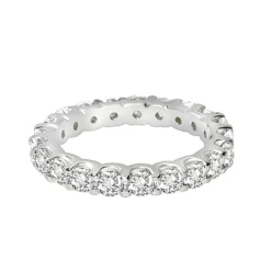 14K White Gold 2 Carat Round Diamond Eternity Band Women's Diamond Wedding Ring -Outlet Radiant Bijou Store jewelry 14k gold 2 carat round diamond eternity band womens diamond wedding ring backwh