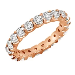14K White Gold 2 Carat Round Diamond Eternity Band Women's Diamond Wedding Ring -Outlet Radiant Bijou Store jewelry 14k gold 2 carat round diamond eternity band womens diamond wedding ring ro