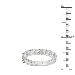 14K White Gold 2 Carat Round Diamond Eternity Band Women's Diamond Wedding Ring -Outlet Radiant Bijou Store jewelry 14k gold 2 carat round diamond eternity band womens diamond wedding ring rulerwh