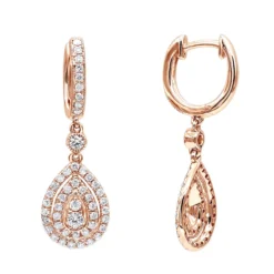 14K White Gold Diamond Dangle Drop Earrings For Women By Luxurman 1.2ct 16 14K White Gold Diamond Dangle Drop Earrings For Women By Luxurman 1.2ct -Outlet Radiant Bijou Store jewelry 14k gold diamond dangle drop earrings for women by luxurman 12ct ro