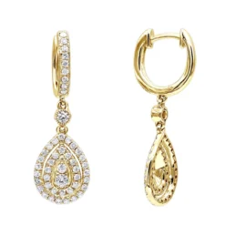 14K White Gold Diamond Dangle Drop Earrings For Women By Luxurman 1.2ct 15 14K White Gold Diamond Dangle Drop Earrings For Women By Luxurman 1.2ct -Outlet Radiant Bijou Store jewelry 14k gold diamond dangle drop earrings for women by luxurman 12ct ye