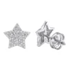 14K White Gold Fully Iced Out Pave Diamond Star Earrings Studs 0.25CT By Luxurman -Outlet Radiant Bijou Store jewelry 14k gold fully iced out pave diamond star earrings studs 025ct by luxurman mainwh
