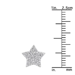 14K White Gold Fully Iced Out Pave Diamond Star Earrings Studs 0.25CT By Luxurman -Outlet Radiant Bijou Store jewelry 14k gold fully iced out pave diamond star earrings studs 025ct by luxurman rulerwh