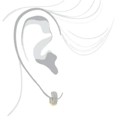 14K White Gold Huggies Small Inside Out Diamond Hoop Earrings 0.7ct 12 14K White Gold Huggies Small Inside Out Diamond Hoop Earrings 0.7ct -Outlet Radiant Bijou Store jewelry 14k gold huggies small inside out diamond hoop earrings 07ct body yellow 1