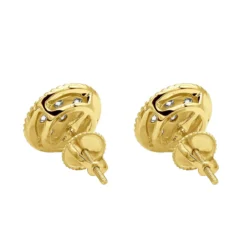 14K Yellow Gold Large Diamond Cluster Earrings Studs For Men & Women 5 Carat Look -Outlet Radiant Bijou Store jewelry 14k gold large diamond cluster earrings studs for men women 5 carat look 803189 backye