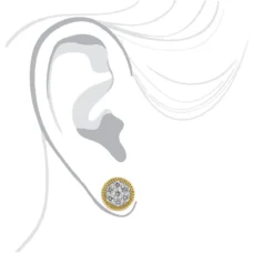 14K Yellow Gold Large Diamond Cluster Earrings Studs For Men & Women 5 Carat Look -Outlet Radiant Bijou Store jewelry 14k gold large diamond cluster earrings studs for men women 5 carat look 803189 bodye